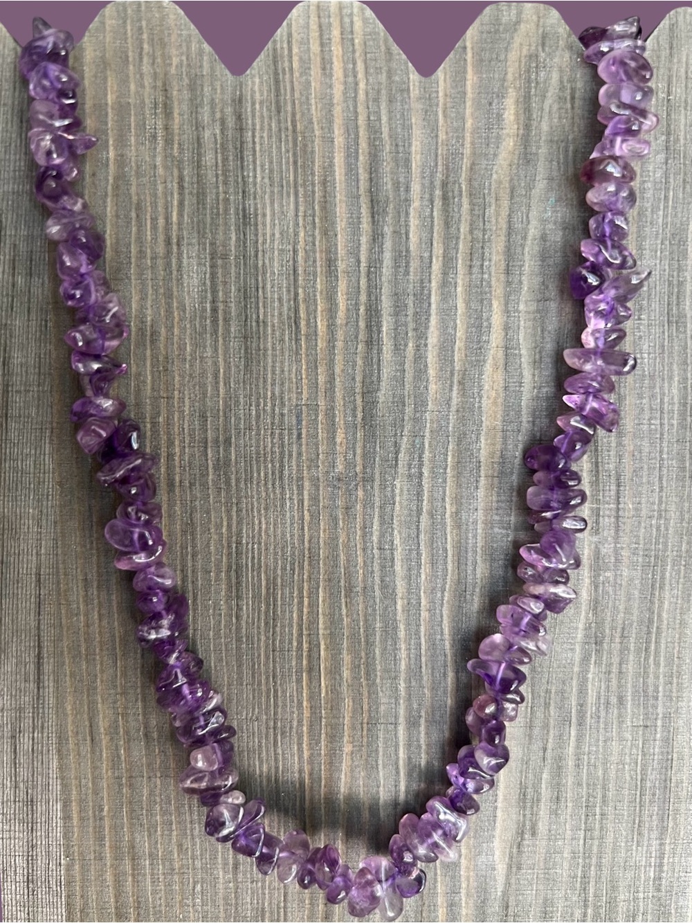 💖 Amethyst Chip Bead Necklace 💖